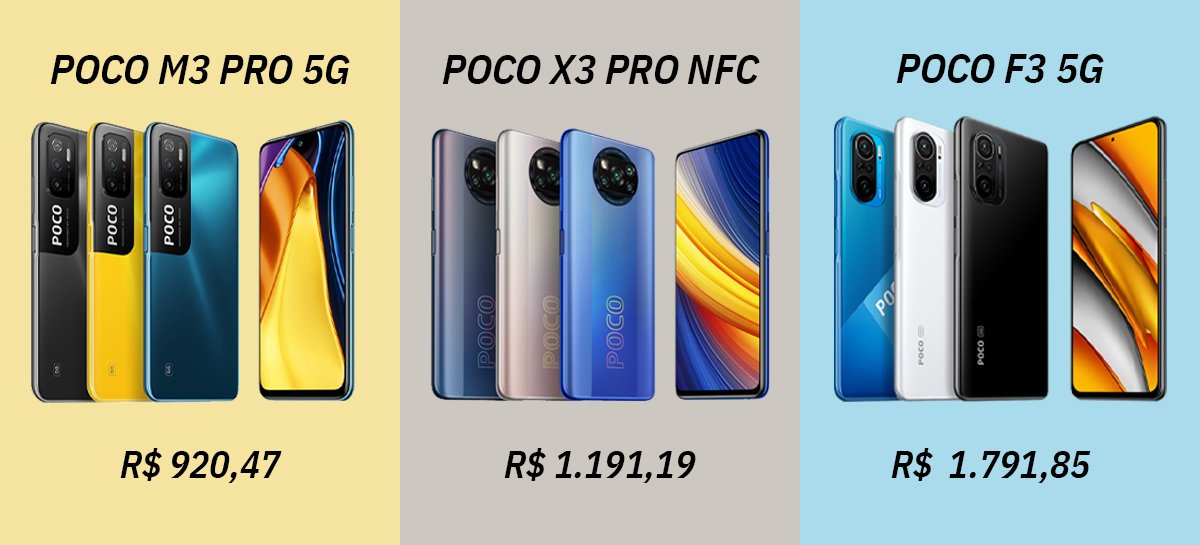 الهواتف المحمولة POCO على PROMOTION: POCO M3 Pro (169 دولارًا أمريكيًا) و POCO X3 Pro (215 دولارًا أمريكيًا) و POCO F3 (329 دولارًا أمريكيًا) 1