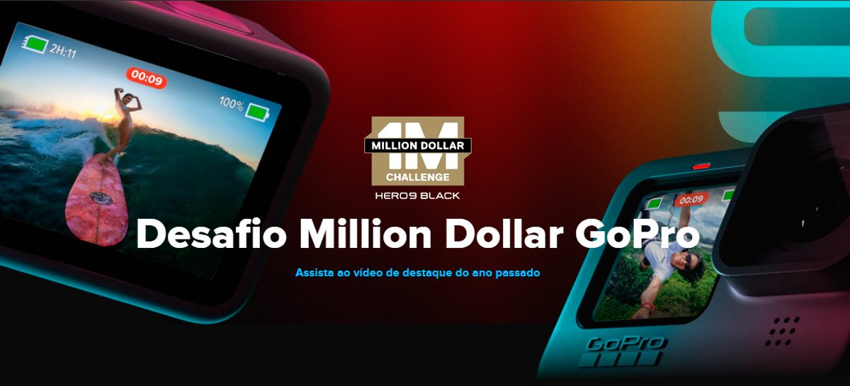 Million Dollar Challenge da GoPro vai distribuir US$ 1 milhão para vídeos da Hero9 Black