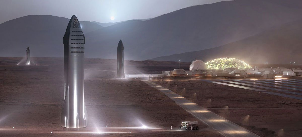 SpaceX planeja construir portos espaciais marítimos para missões em Marte