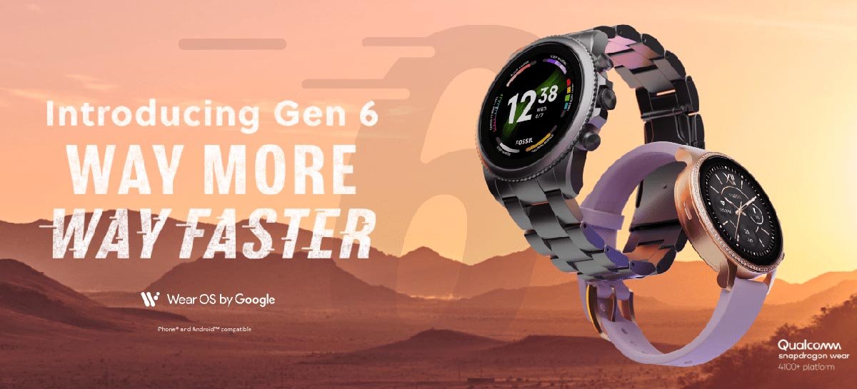 Fossil está lançando oficialmente os seus smartwatches de sexta geração com Wear OS3