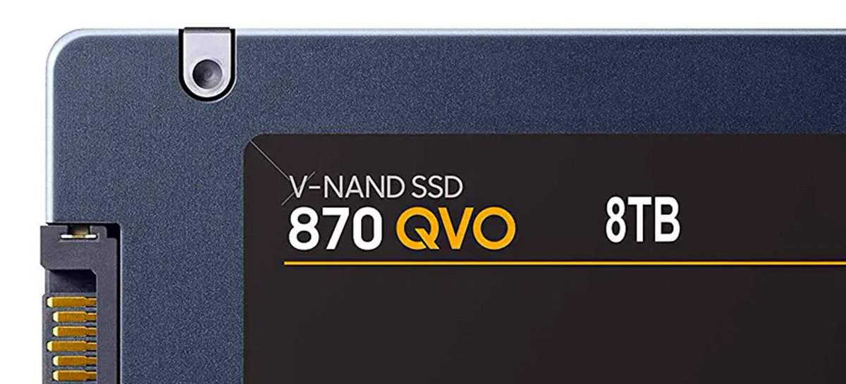 SSDs Samsung 870 QVO com até 8TB de capacidade aparecem na Amazon