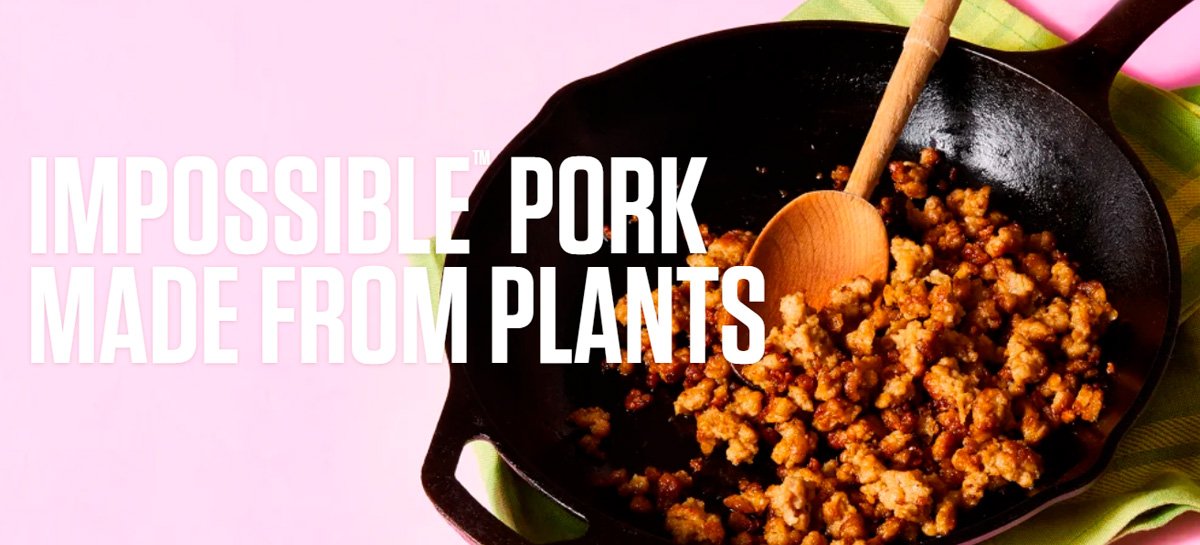 Conheça Impossible Pork, a carne de porco feita com base de plantas