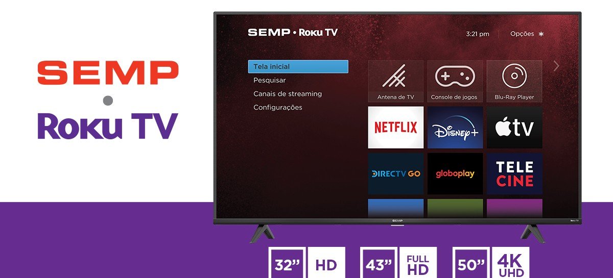 Semp TCL anuncia parceria com a Roku no Brasil para Smart TVs