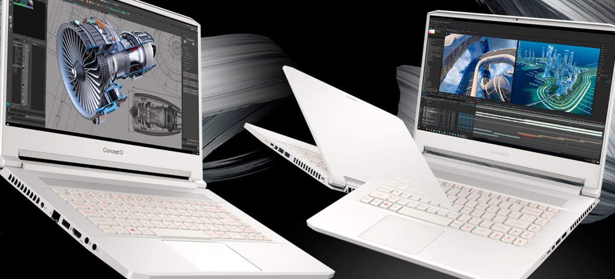 Acer anuncia notebooks ConceptD 7 e 7 Pro, voltados para design gráfico e conteúdo visual