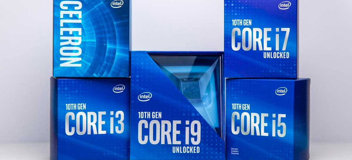 Intel anuncia processadores Core de 10ª geração com até 10 núcleos e 20 threads
