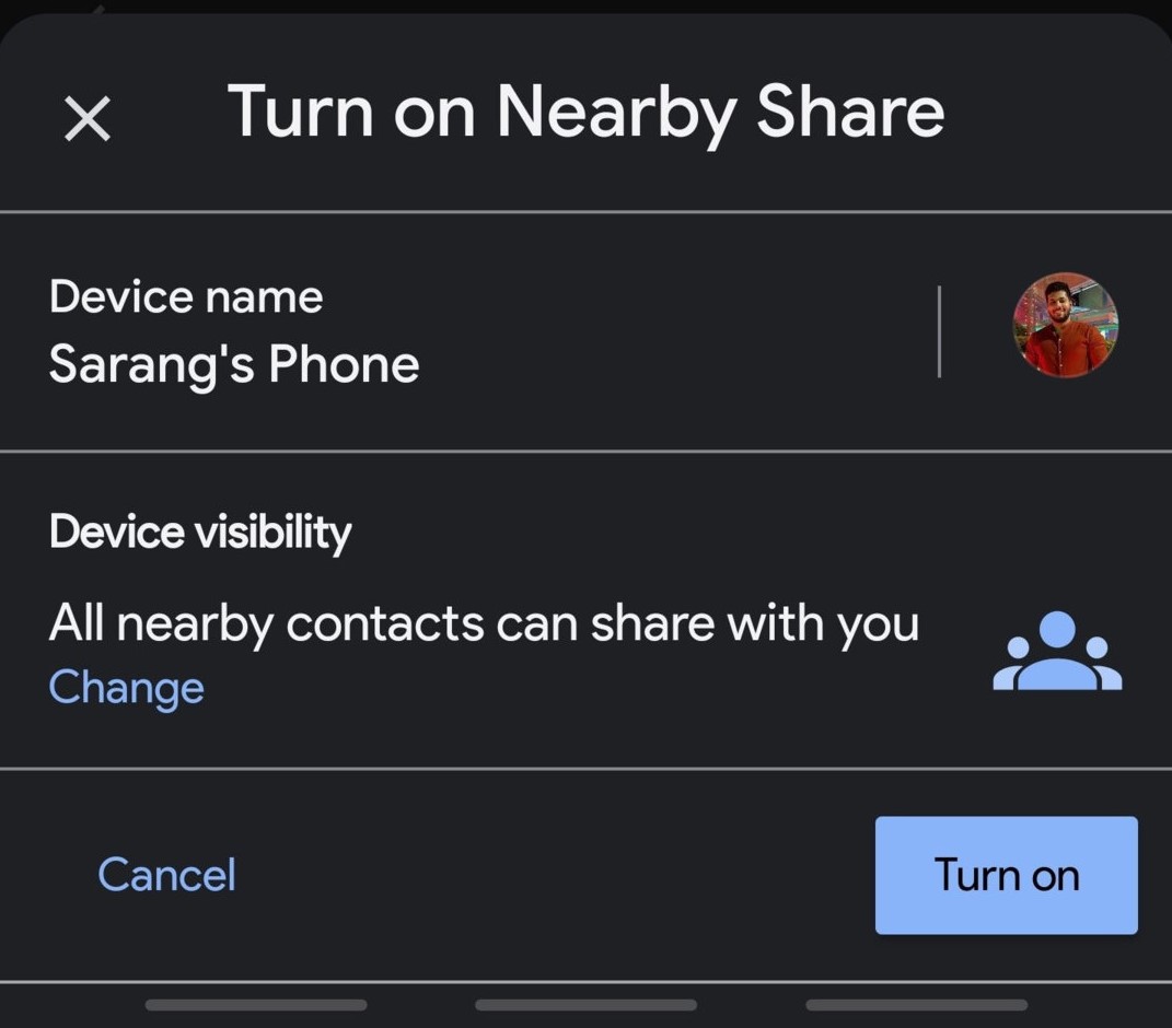 How to easily enable Nearby Sharing Screenshot Google Play services