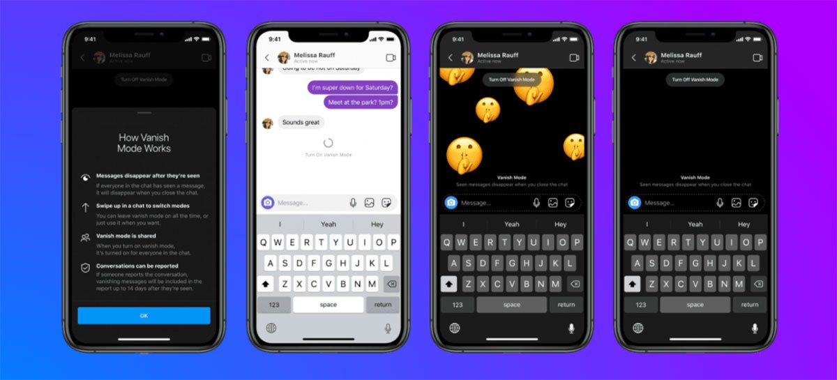 Messenger e Instagram ganham função "Vanish Mode" para mensagens temporárias