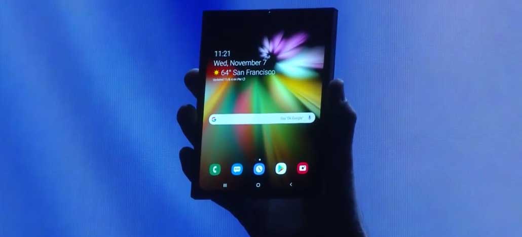 Samsung mostra seu primeiro smartphone com tela dobrável, o "Infinity Flex Display"