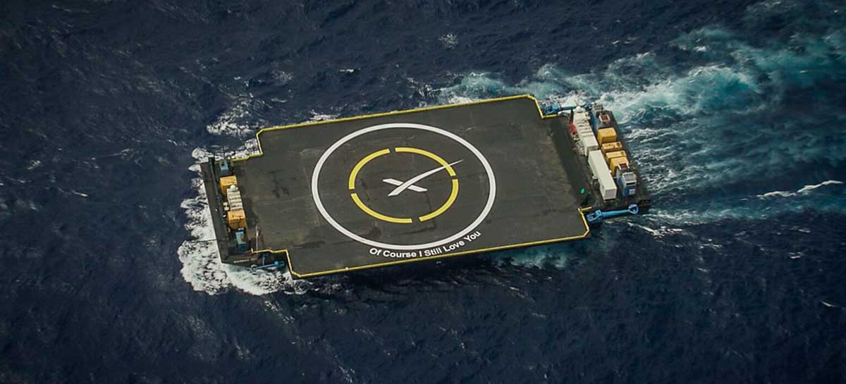 Space X droneship: balsa que navega sozinha, entenda como!