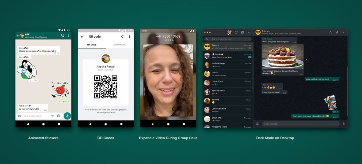WhatsApp vai ganhar modo escuro no desktop e stickers animados no mobile