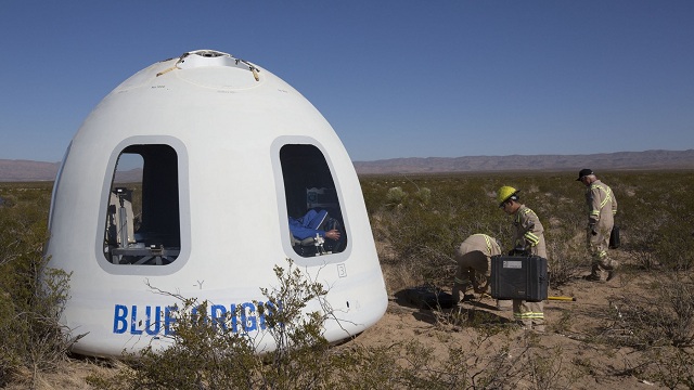 شاهد اختبار السياحة الفضائية Crew Capsule 2.0 من Blue Origin's 1