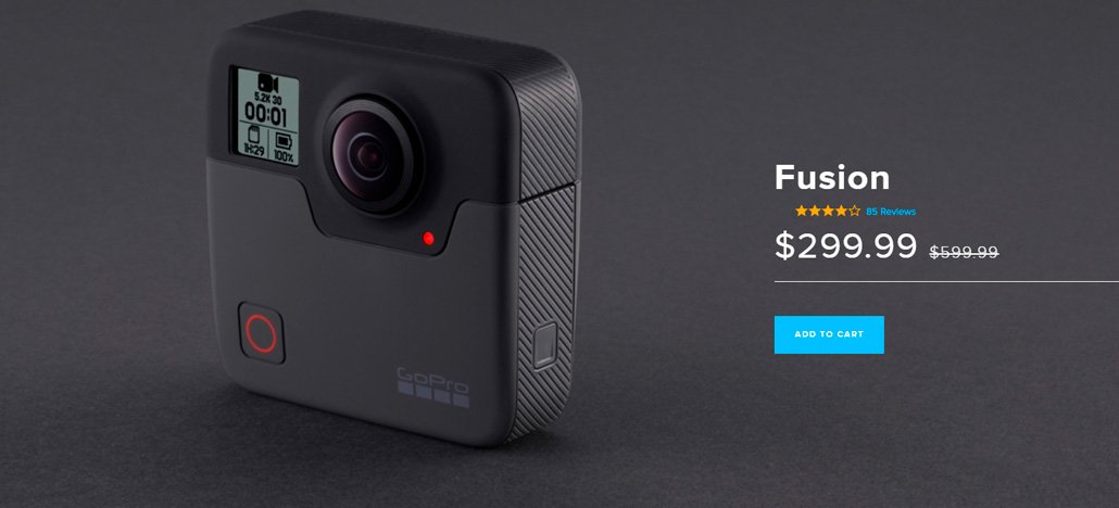 Gopro corta preço da câmera 360º Fusion em 50% devido chegada da nova Max [+UPDATE]