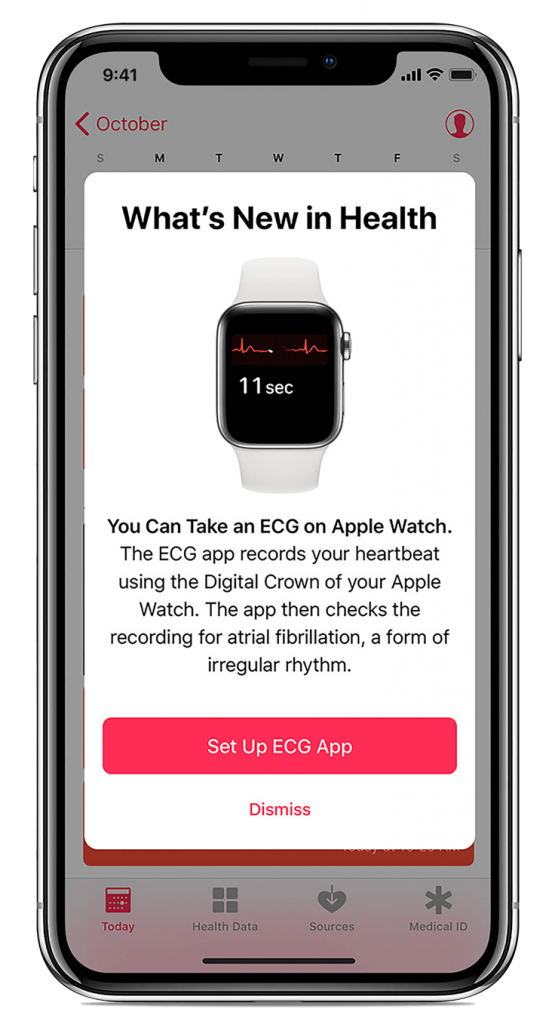 قم بإعداد تطبيق ECG على Apple Watch