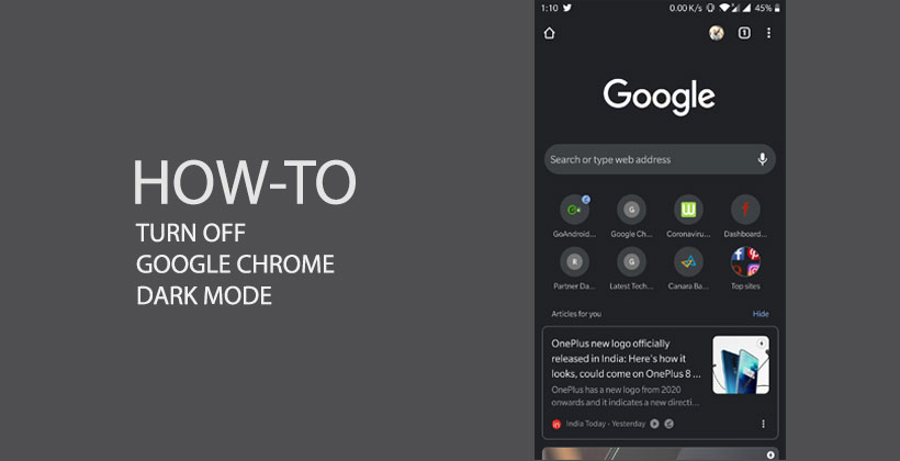 كيفية إيقاف تشغيل الوضع المظلم في Google Chrome 1