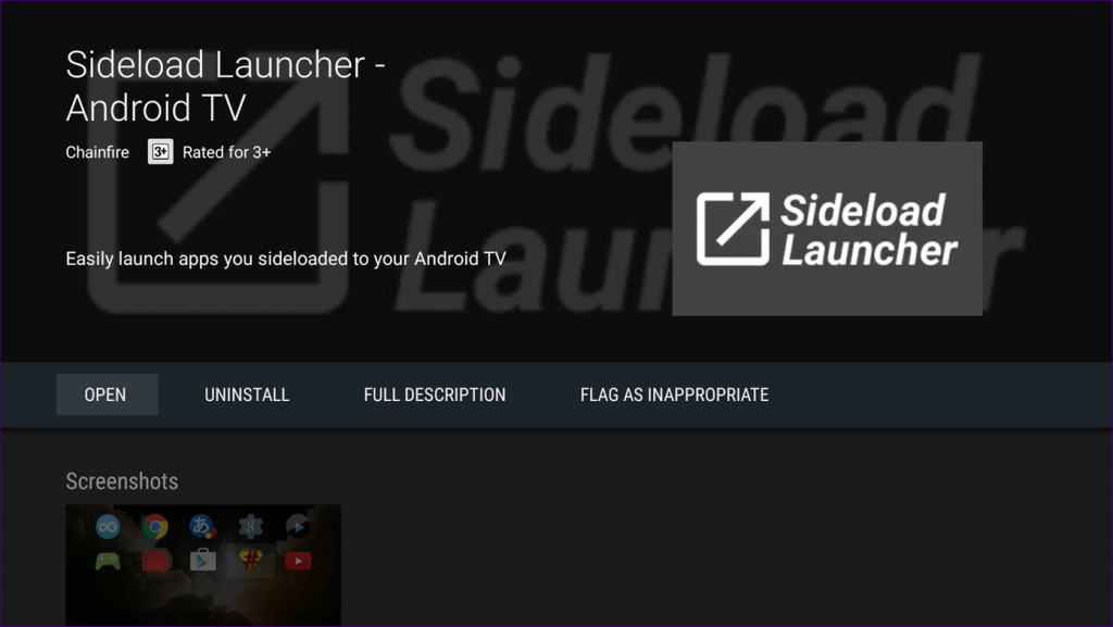 Sideload Launcher على Mi Box