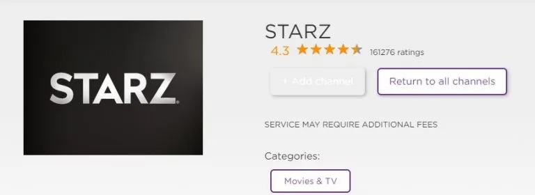 ابحث عن تطبيق Starz.