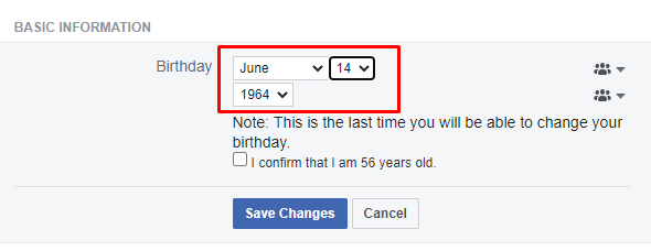 تغيير تاريخ الميلاد - كيفية تغيير تاريخ الميلاد في Facebook الملف الشخصي