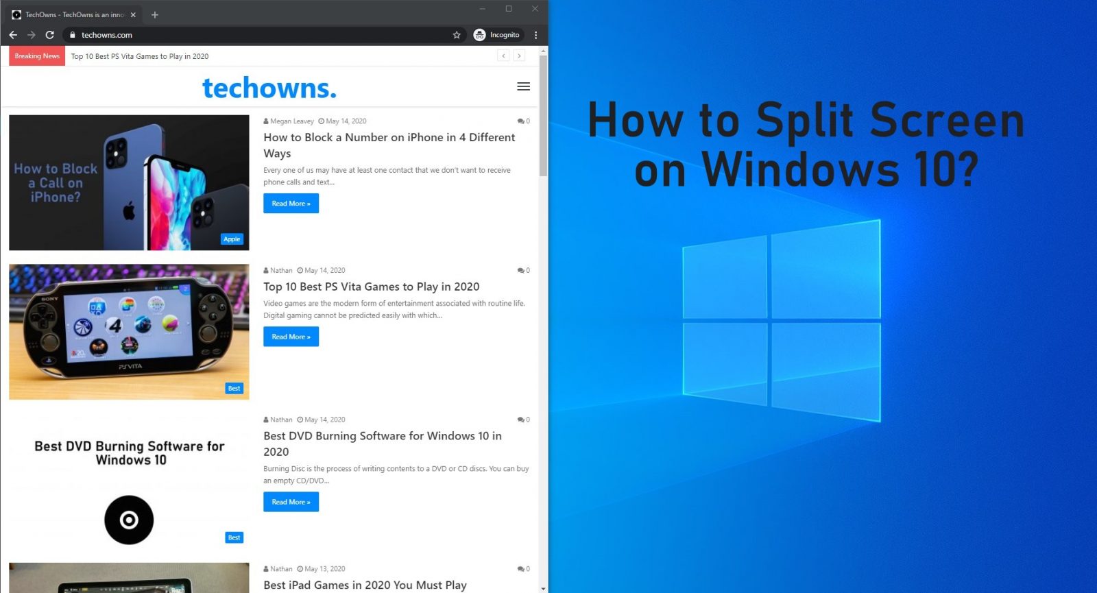 كيفية تقسيم الشاشة Windows 10 باستخدام طريقتين بسيطتين
