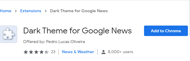 قم بتثبيت Dark Theme لـ Google News Extension
