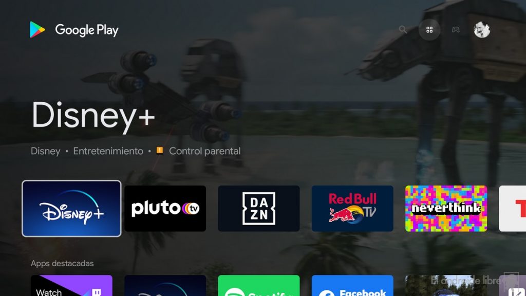 Disney Plus على تلفزيون JVC Android من متجر Play