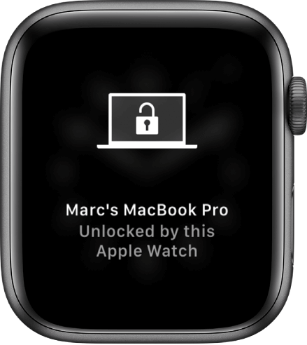 افتح Mac باستخدام Apple Watch