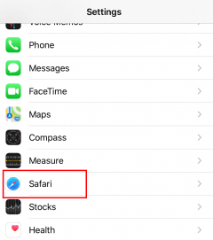 امسح Safari Cache على iPad