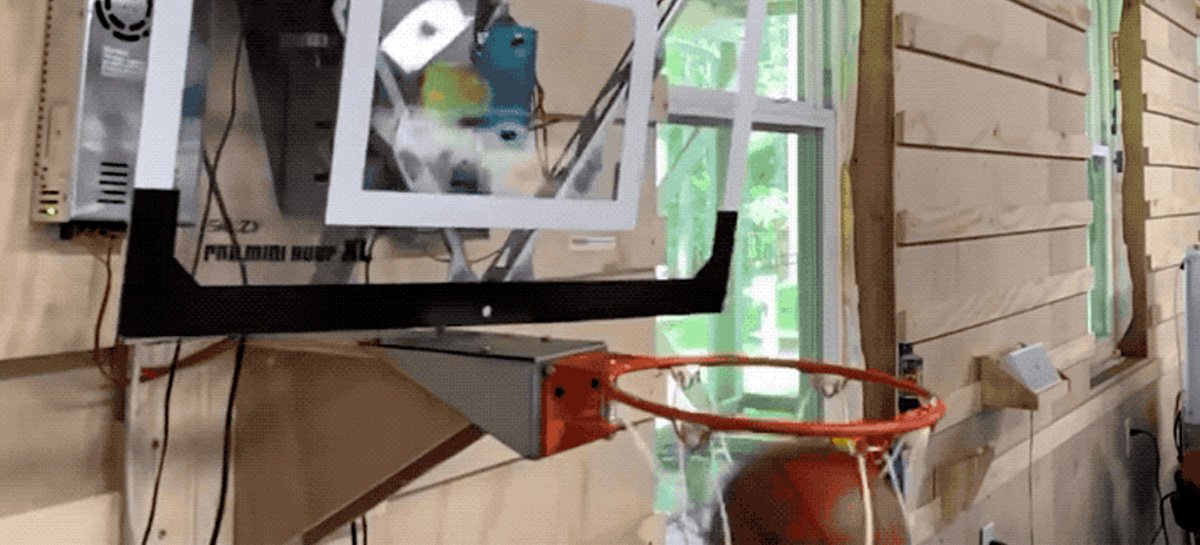 Tabela de basquete robotizada não deixa você errar a cesta