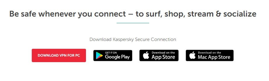 الأجهزة المدعومة من Kaspersky VPN