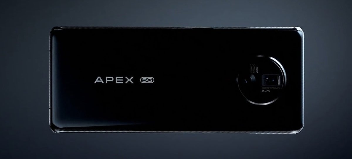 Celular conceito Vivo Apex 2020 tem câmera frontal embaixo da tela e gimbal mecânico
