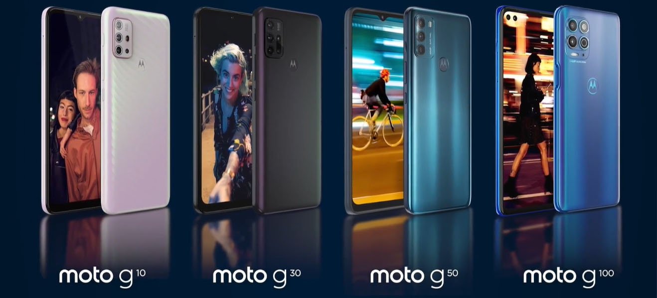 Motorola lança novos aparelhos Moto G10, G30 e G50 com Snapdragon, quatro câmeras e Ready For
