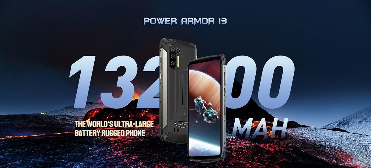 Novo smartphone Ulefone Armor 13 vem com bateria de 13.200 mAh