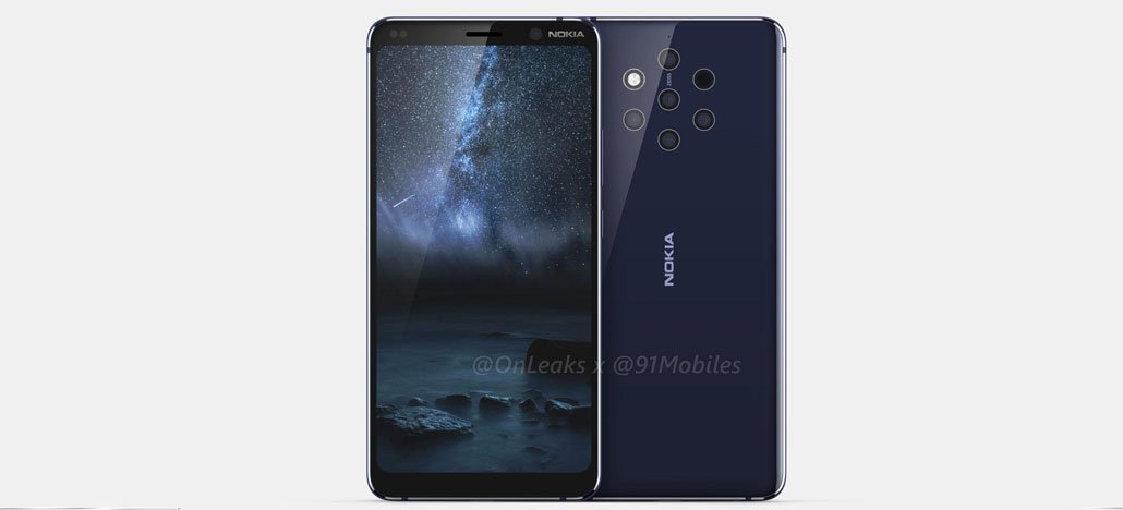Nokia 9 e suas cinco câmeras traseiras aparecem em renderizações [Rumor]