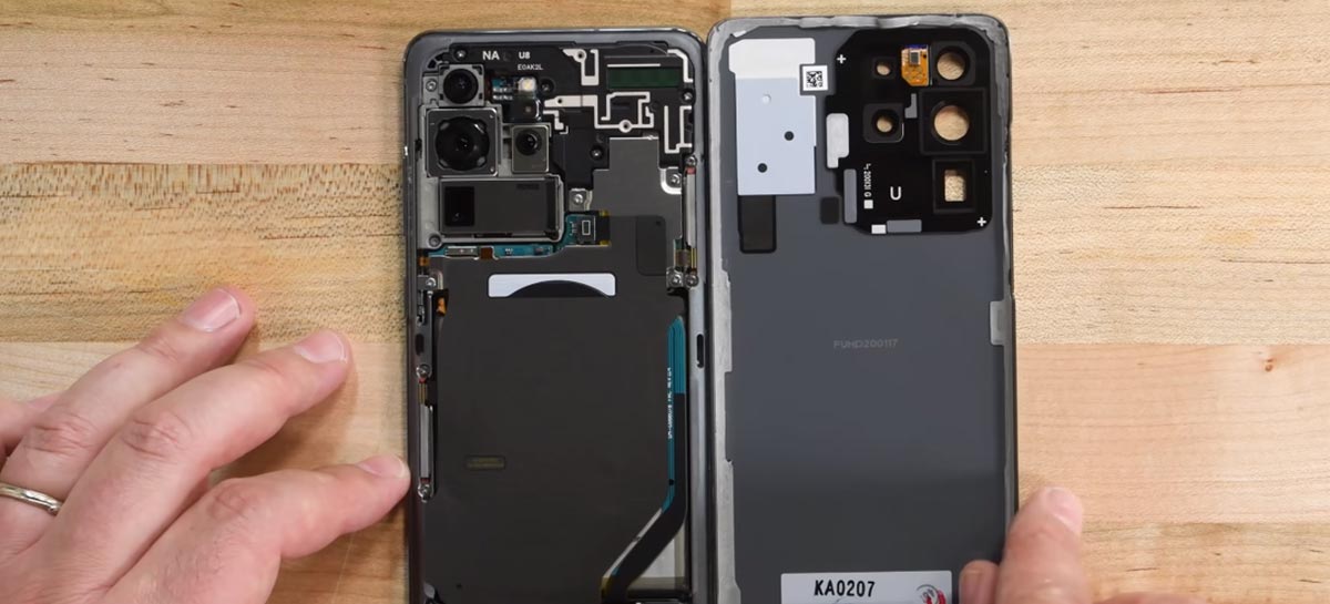 iFixit desmonta Galaxy S20 Ultra e dá nota 3/10 em reparabilidade