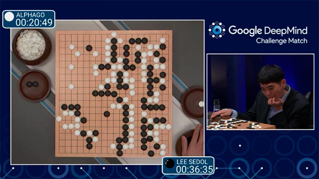 يفوز برنامج الذكاء الاصطناعي AlphaGo من Google بلعبة بطل العالم Go 1