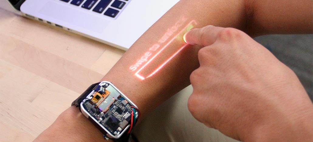 Pesquisadores criam smartwatch que projeta "touchscreen" no braço do usuário