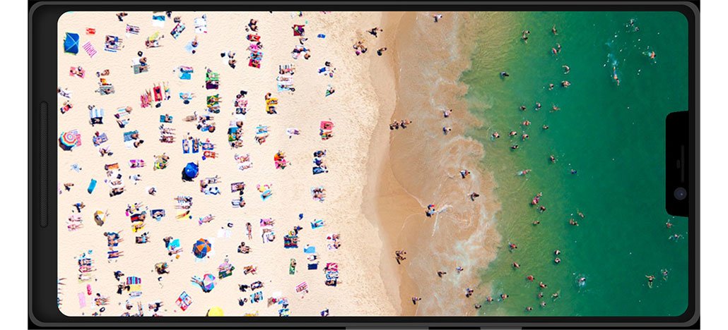 Renderização do smartphone Pixel 3 XL mostra notch na parte frontal