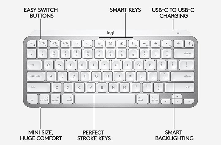 تطلق شركة Logitech لوحة مفاتيح MX Keys Mini المدمجة والمبسطة 2
