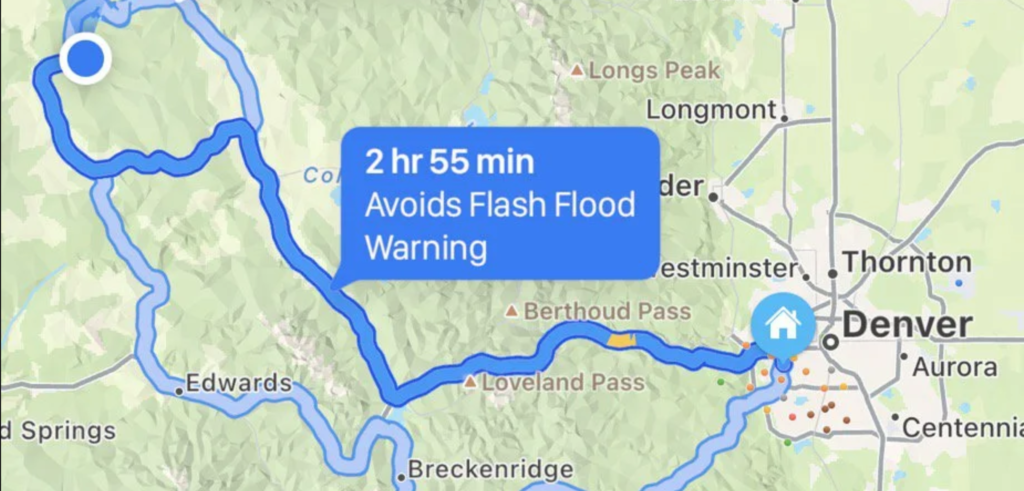 البرمجيات 27 يوليو 2021 1comment Apple قد تحذرك الخرائط من سوء الأحوال الجوية على الطريق