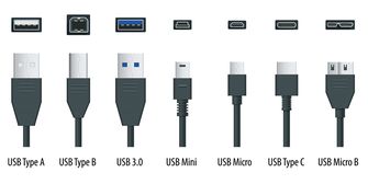 كبلات USB.