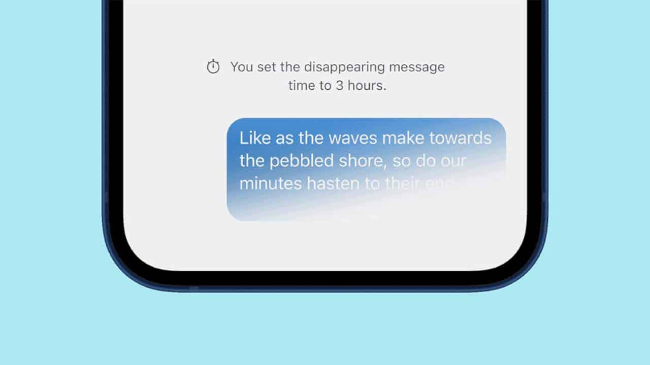 Signal has a new message timer to make disappearing messages a default
