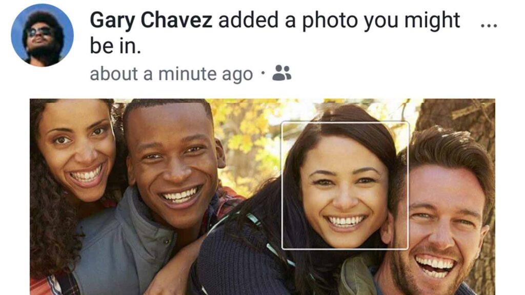 التعرف على الوجه الفيسبوك