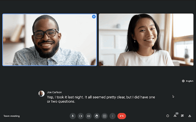 يعمل Google Meet على تسهيل إجراء مكالمات الفيديو مع أشخاص يتحدثون لغة مختلفة 2