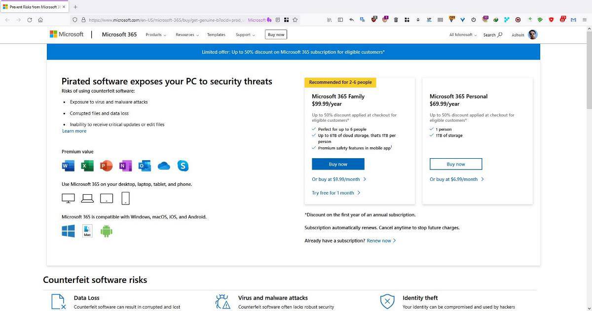 Microsoft wants to turn pirates into legitimate customers, offers a discount for Microsoft 365