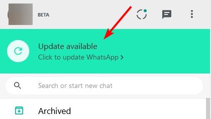 تحديث ويب WhatsApp