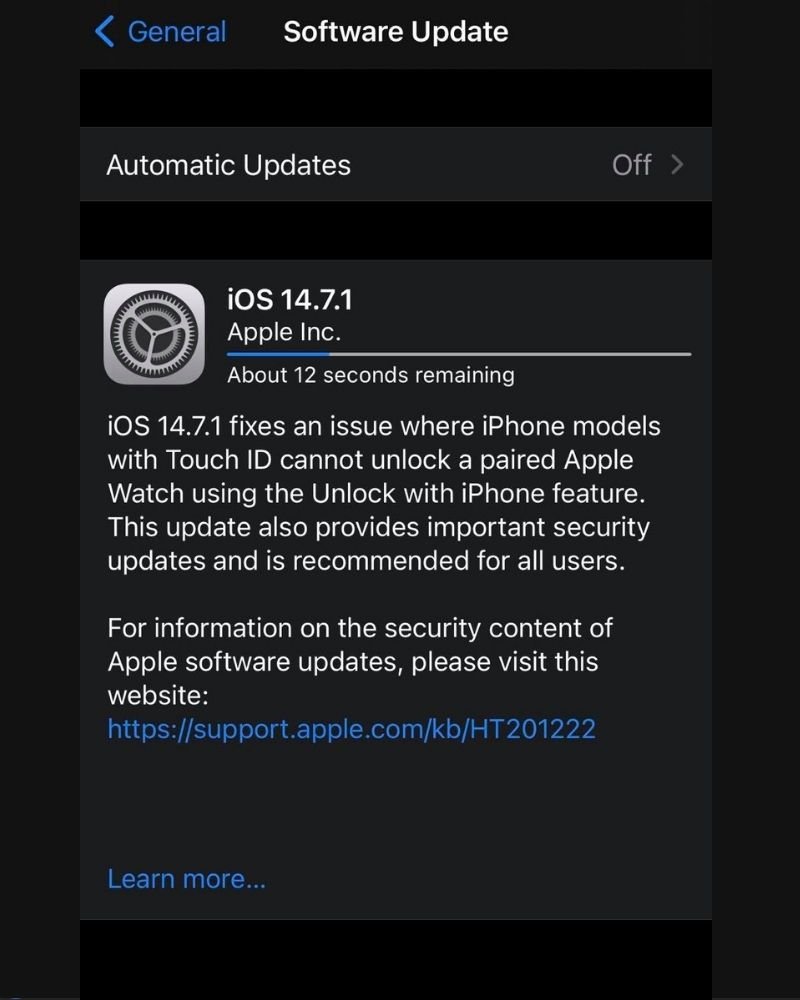 يوفر تحديث iOS 14.7.1 إصلاحات أمنية عاجلة لأجهزة iOS
