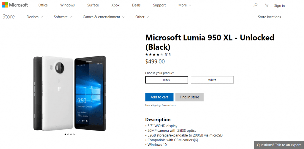 في ظروف غامضة ، تبيع Microsoft هواتف Lumia الذكية القديمة مرة أخرى 1
