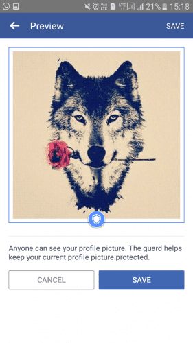 Facebook  صورة الملف الشخصي الحرس