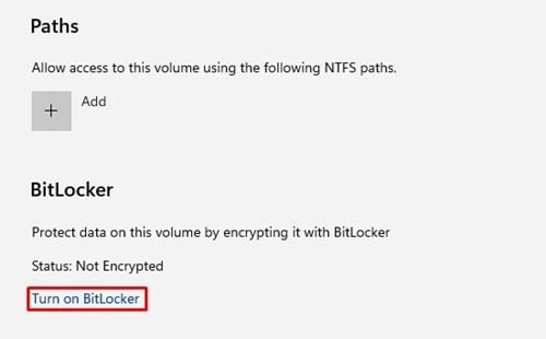 قم بتشغيل BitLocker