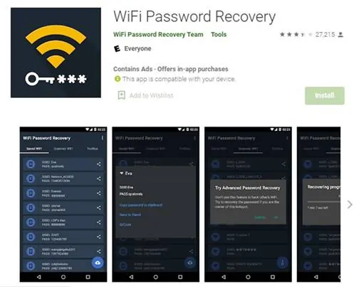 قم بتنزيل وتثبيت تطبيق Wifi Password Recovery