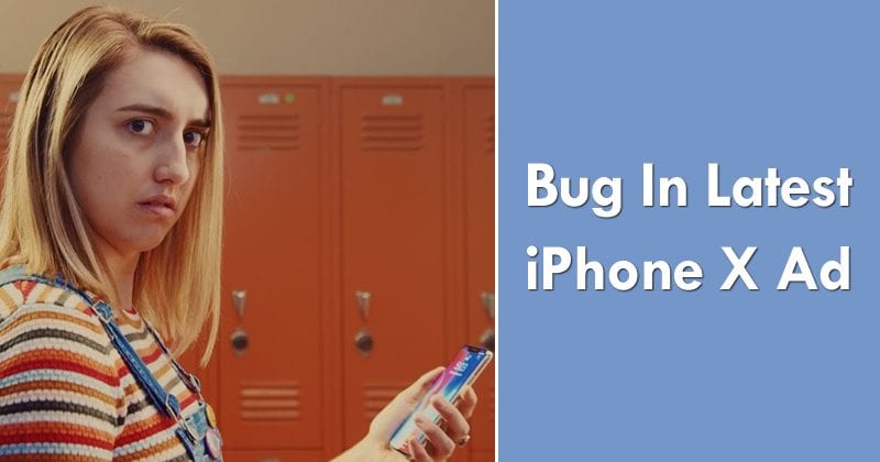 Apple Showcases A Bug In Latest iPhone X Ad